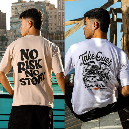 Bundle 2 ( NO RULES WHITE TEE + NRNS BEIG TEE )